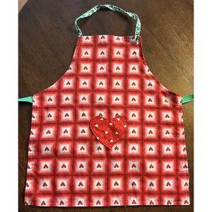 Handmade Lil Helper Apron Reversible Valentines St. Patrick's Day Kitchen
